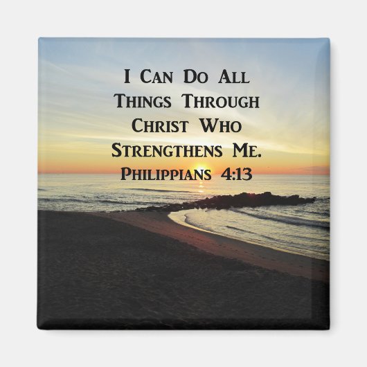 BREATHTAKING PHILIPPIANS 4:13 SCRIPTURE VERSE MAGNET (Vorne)