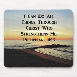 BREATHTAKING PHILIPPIANS 4:13 SCRIPTURE VERSE MOUSEPAD