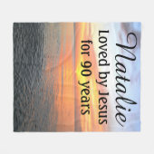 BREATHTAKING SUNRISE 90. GEBURTSTAG BLANKET FLEECEDECKE (Vorderseite (Horizontal))