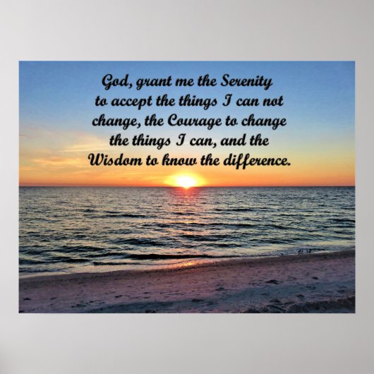 BREATHTATISCHE SUNRISE SERENITY PRAYER ORIGINAL POSTER (Vorne)