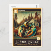 Breaux Bridge, Louisiana | VINTAG Postkarte (Vorne/Hinten)