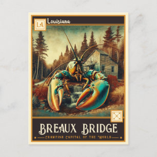Breaux Bridge, Louisiana Vintage Postkarte
