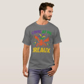 Breaux Crawfish Beads Mardi Gras Party Maskenwald T-Shirt (Vorne ganz)