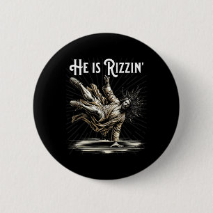 Brechen Coolen Rizz Vibe Er Rizzin Jesus tanzen Button