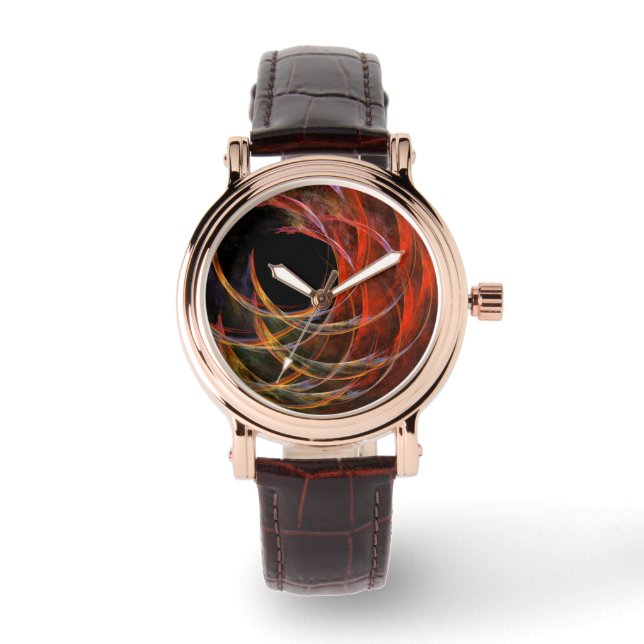 Brechen der Abstrakten Kunst des Kreises Armbanduhr (Vorderseite)