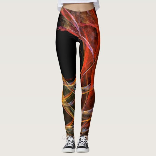 Brechen der Abstrakten Kunst des Kreises Leggings (Vorderseite)