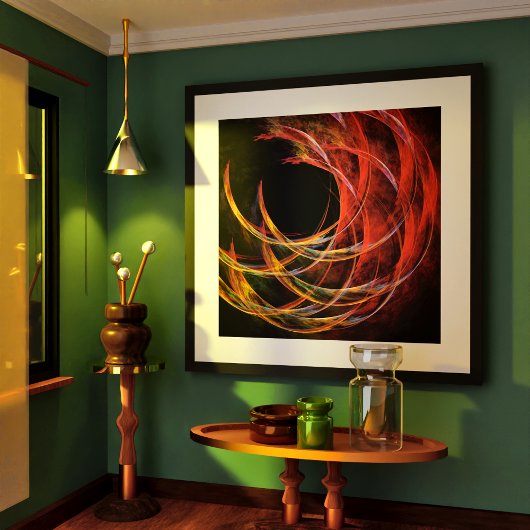 Brechen der Abstrakten Kunst des Kreises Poster