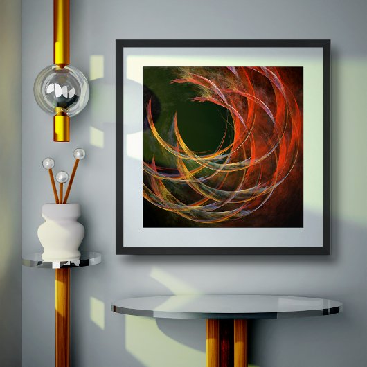 Brechen der Abstrakten Kunst des Kreises Poster