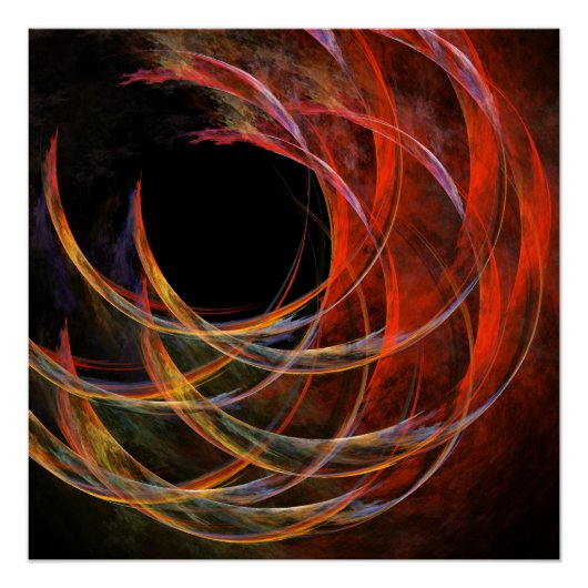 Brechen der Abstrakten Kunst des Kreises Poster (Vorderseite)