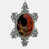 Brechen der Abstrakten Kunst des Kreises Schneeflocken Zinn-Ornament (Links)