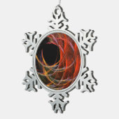 Brechen der Abstrakten Kunst des Kreises Schneeflocken Zinn-Ornament (Rechts)