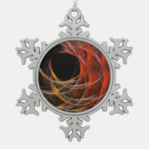 Brechen der Abstrakten Kunst des Kreises Schneeflocken Zinn-Ornament