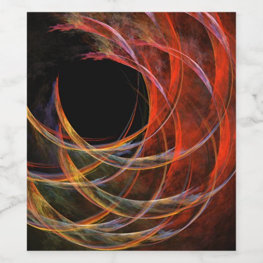 Brechen der Abstrakten Kunst des Kreises Weinetikett (Einzelnes Label)