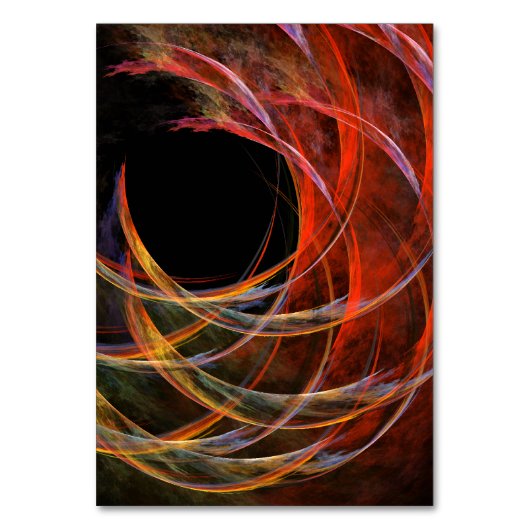 Brechen der Circle Abstrakt Art Table Card Tischnummer (Vorderseite)