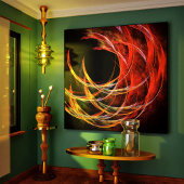 Brechen der Circle Abstrakt Wrapped Canvas Print Leinwanddruck