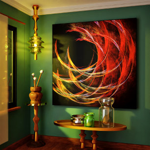 Brechen der Circle Abstrakt Wrapped Canvas Print Leinwanddruck