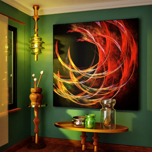 Brechen der Circle Abstrakt Wrapped Canvas Print Leinwanddruck