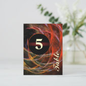 Brechen der Circle Tischnummer Postkarte (Stehend Vorderseite)