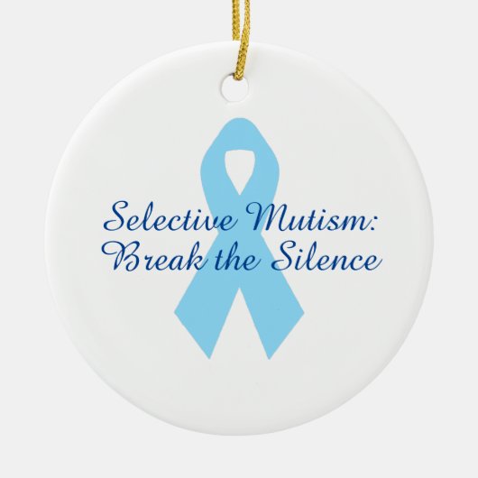 Brechen der Silence Ribbon Keramik Ornament (Vorne)