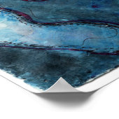 Brechen des Abstrakten Wasserfarbenplakats Poster (Ecke)