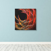 Brechen des Circle Abstrakt Quad Canvas Print Leinwanddruck (Insitu (Holzboden))