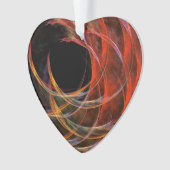 Brechen des Kreises Abstrakte Kunst Akrylus Herz Ornament (Vorderseite)