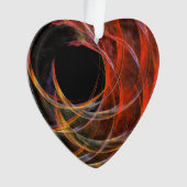 Brechen des Kreises Abstrakte Kunst Akrylus Herz Ornament (Vorderseite)