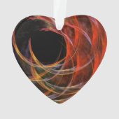 Brechen des Kreises Abstrakte Kunst Akrylus Herz Ornament (Rückseite)