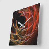 Brechen des Kreises Abstrakter Kunstplatz Quadratische Wanduhr (Winkel)