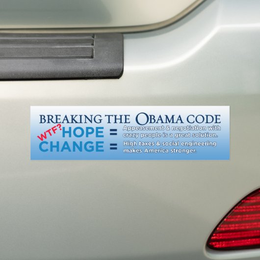 Brechen des Obama-Code-Autoaufklebers Autoaufkleber (Auf Auto)