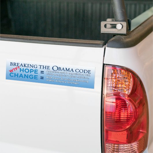 Brechen des Obama-Code-Autoaufklebers Autoaufkleber (Auf Lkw)