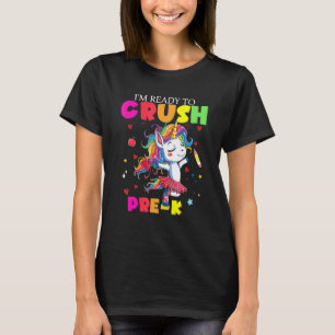 Brechen des Pre-K-Dabbing Einhorn zurück zu Schulm T-Shirt
