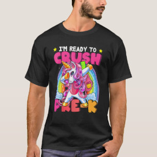 Brechen des Pre-K-Dabbing Einhorn zurück zu Schulm T-Shirt