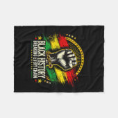 Brechen jeder Kette schwarze Geschichte Monat Frau Fleecedecke (Vorderseite (Horizontal))