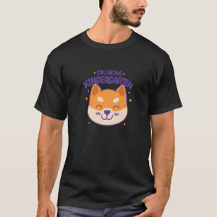 Brechen Kindergarten Shiba Inu Hund Niedliches Tie T-Shirt