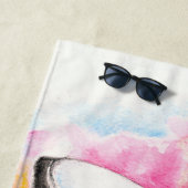 Brechen Orca Whale Regenbogen Wasserfarbe Strandtuch (Beispiel)