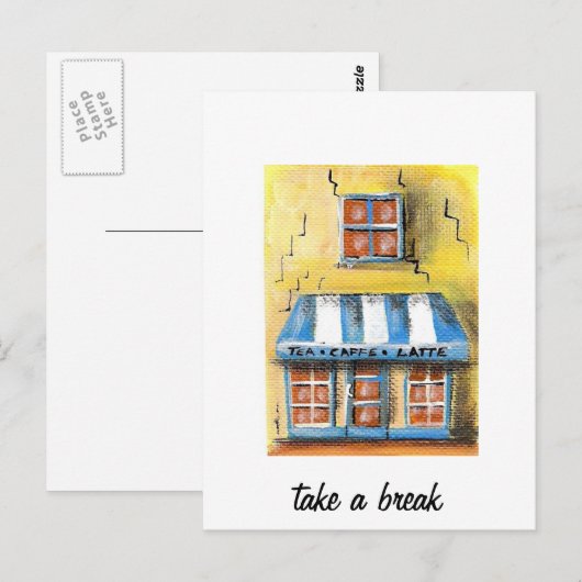 Brechen Postkarte (Vorne/Hinten)