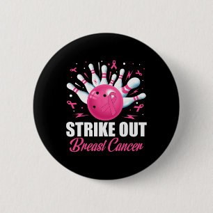 Brechen Sie Bowling Ball Buttone Brustkrebs rosa R Button