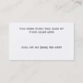 Brechen Sie das Eis verabredete Geschäftskarte Visitenkarte (Rückseite)