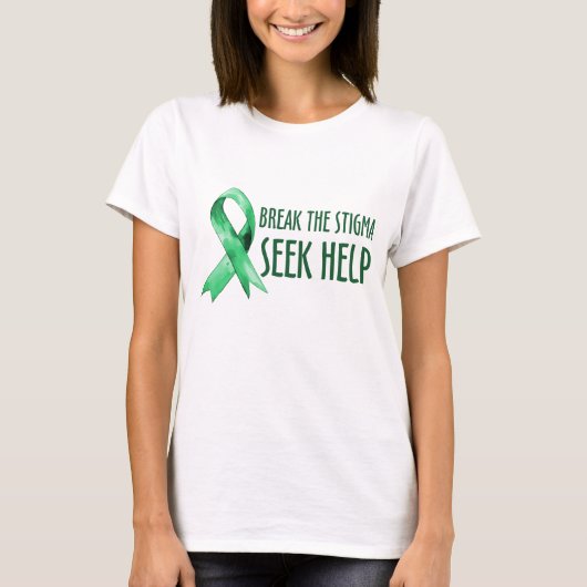 Brechen Sie das Stigma suchen Hilfe T-Shirt (Vorderseite)