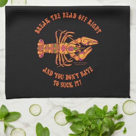 Brechen Sie den Kopf Crawfish Küchentuch (Gefaltet)