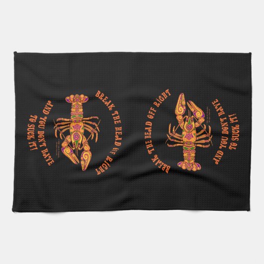 Brechen Sie den Kopf Crawfish Küchentuch (Horizontal)