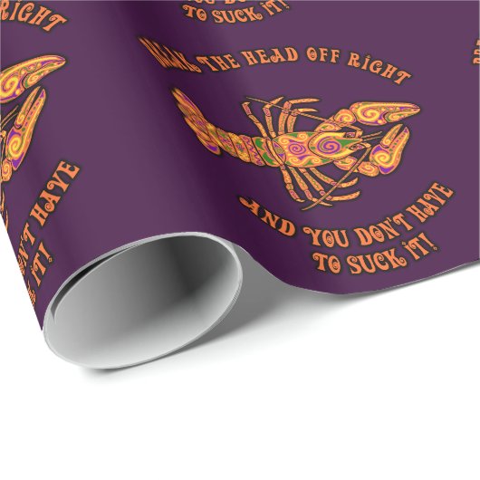 Brechen Sie den Kopf Crawfish Wrapping Papier Geschenkpapier (Rolleneckpunkt)