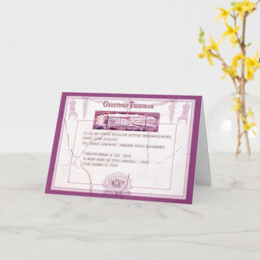 Brechen Sie ein Bein Karte (Gelbe Blume)