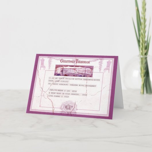 Brechen Sie ein Bein Karte (Vorderseite)