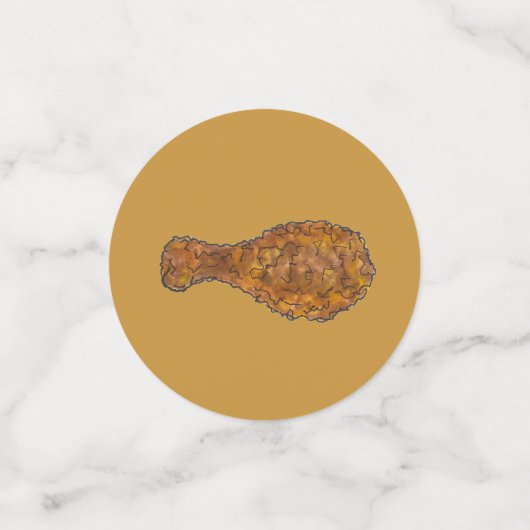 Brechen Sie ein leg-fried Hühnchen Drumstick Soul  Konfetti (Klein Vorderseite)