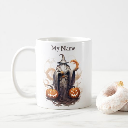 Brechen Sie Ihre Magie: Halloween-Personalisierter Kaffeetasse (Mit Donut)