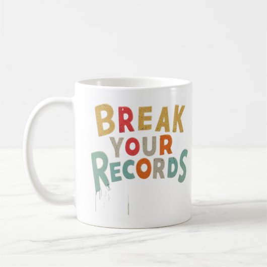 Brechen Sie Ihre Platten Tri-Blend-Shirt Kaffeetasse (Links)