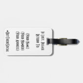 Brechen Sie oben mit Ihrem Hometown! Gepäckanhänger (Rückseite horizontal)