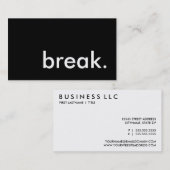 brechen. visitenkarte (Vorne/Hinten)